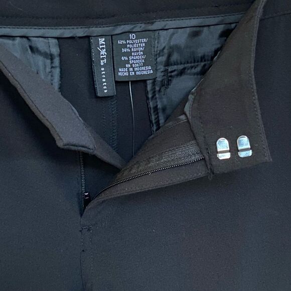 NWT Mixit Stretch Black Wide Leg Slacks, Size 10 - Picture 4 of 6